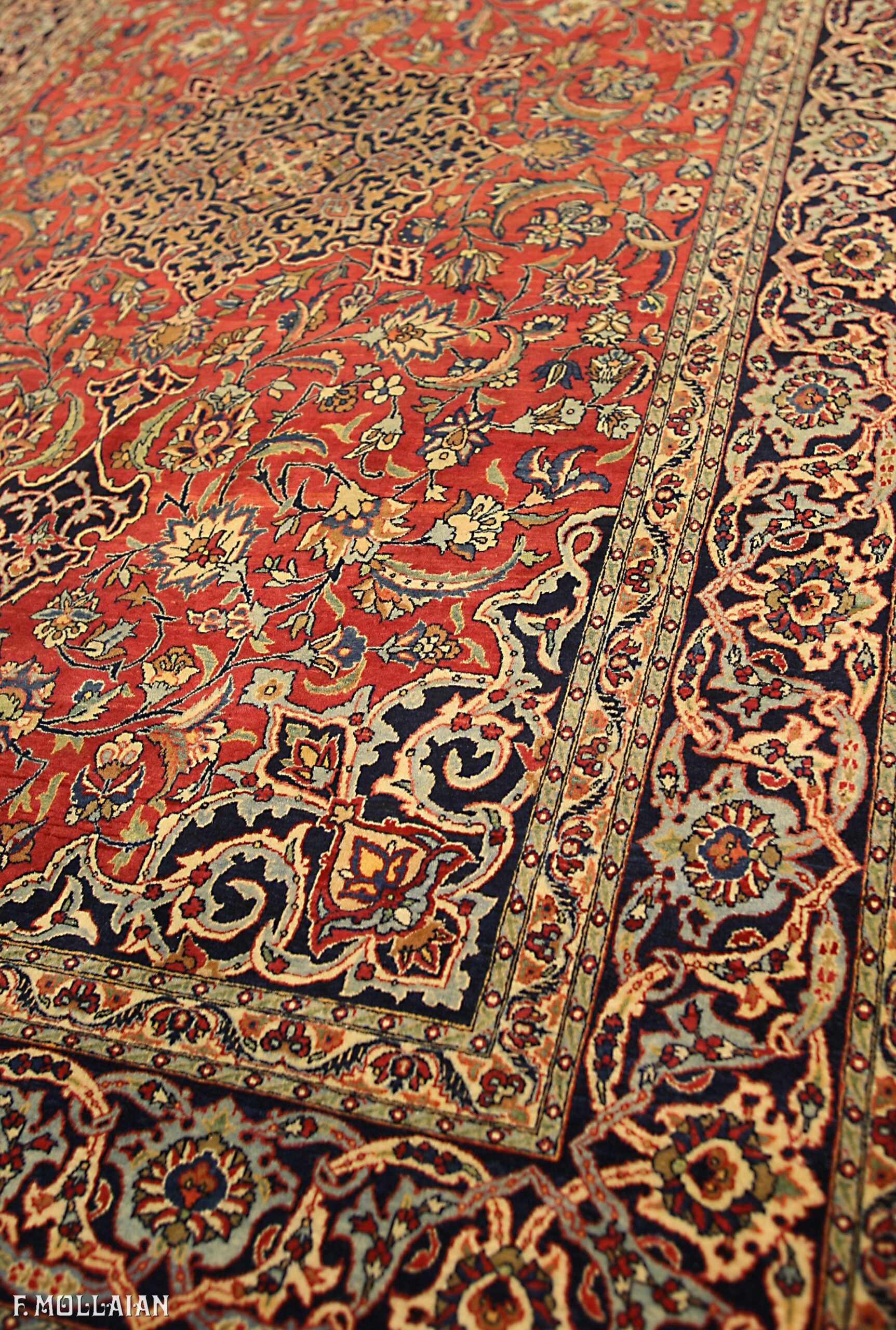 Antique Persian Nain Tudeshk Rug n°:55519678