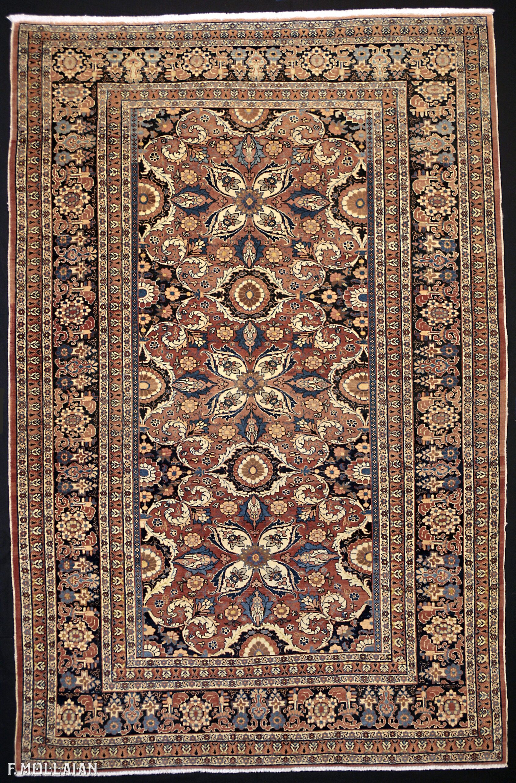 Antique Persian Tabriz Hadji Djalili Rug n°:74457243