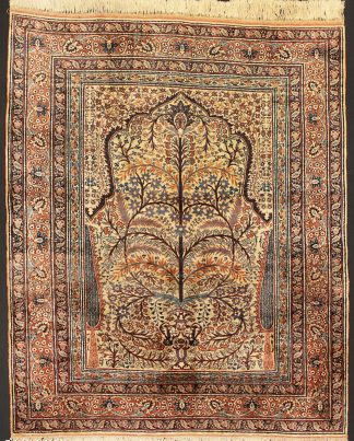 A Rare Antique Persian Tabriz Silk Rug n°:96718488