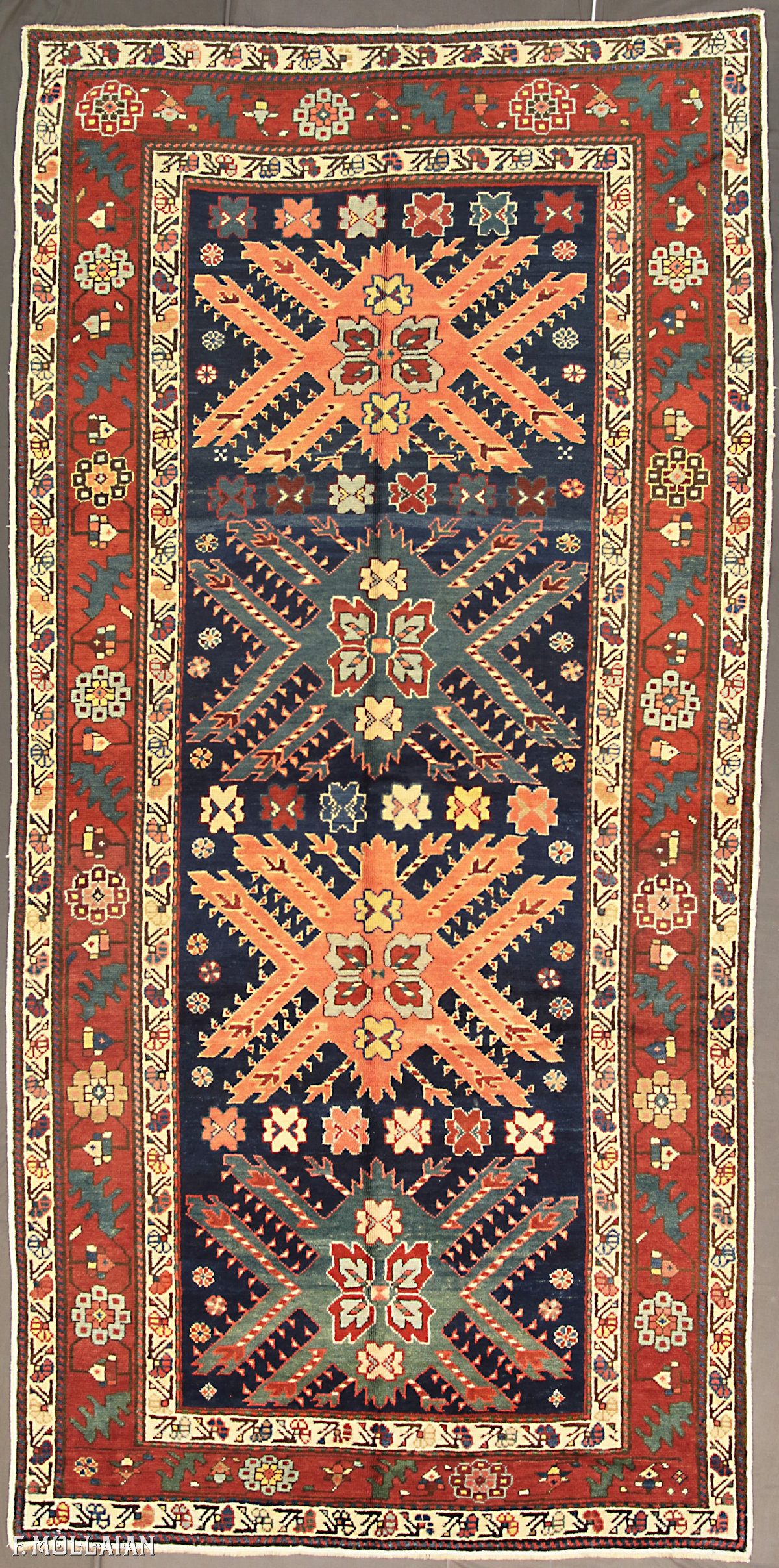 Antique Caucasian Kazak Adler Rug n: 8341