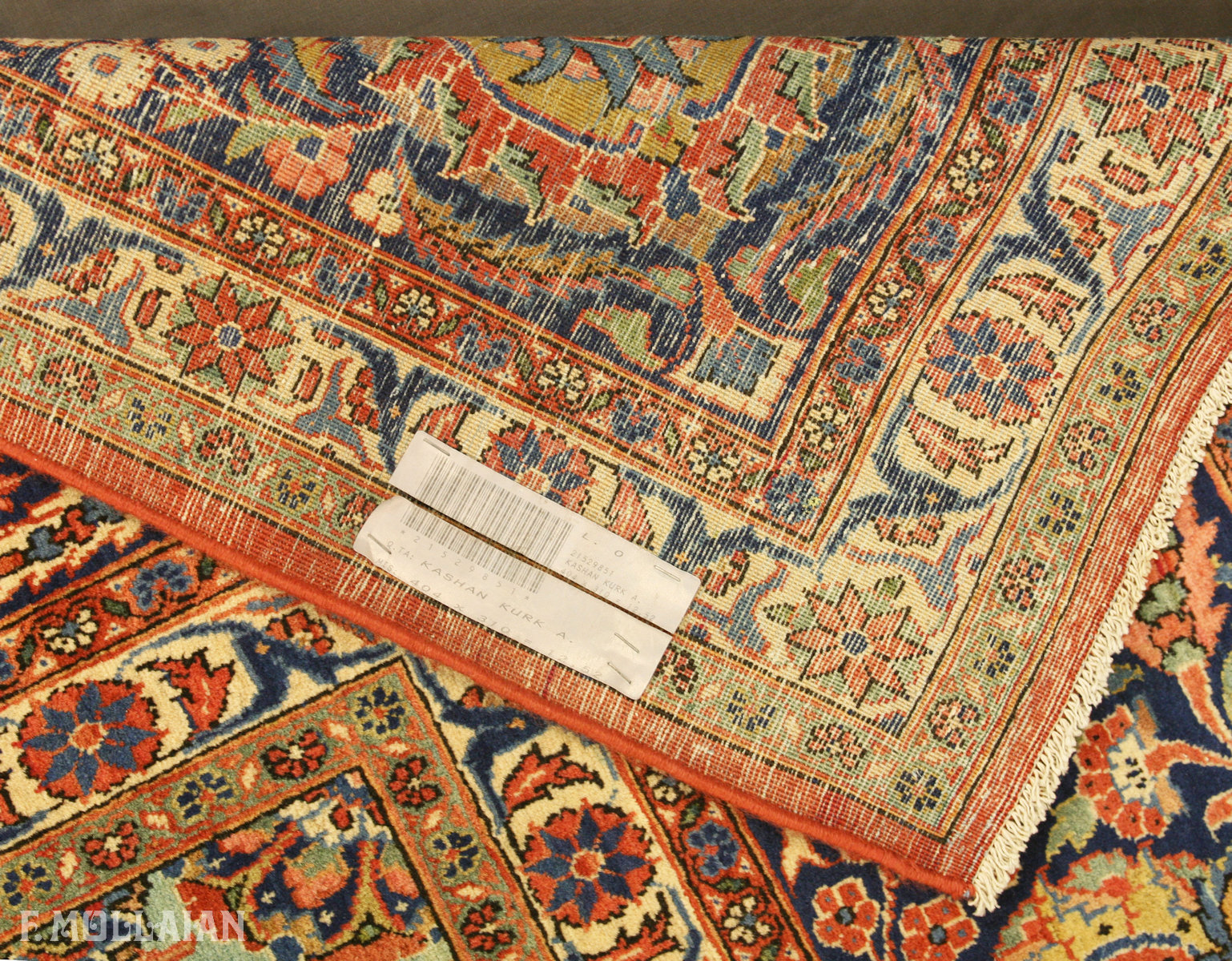 Antique Persian Kashan Kurk Carpet n°:21529851