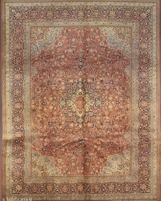 Antique Persian Kashan Dabir Carpet n°:27430856