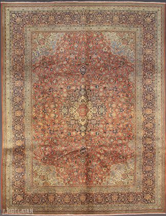 Tapis Persan Antique Kashan Dabir n°:27430856
