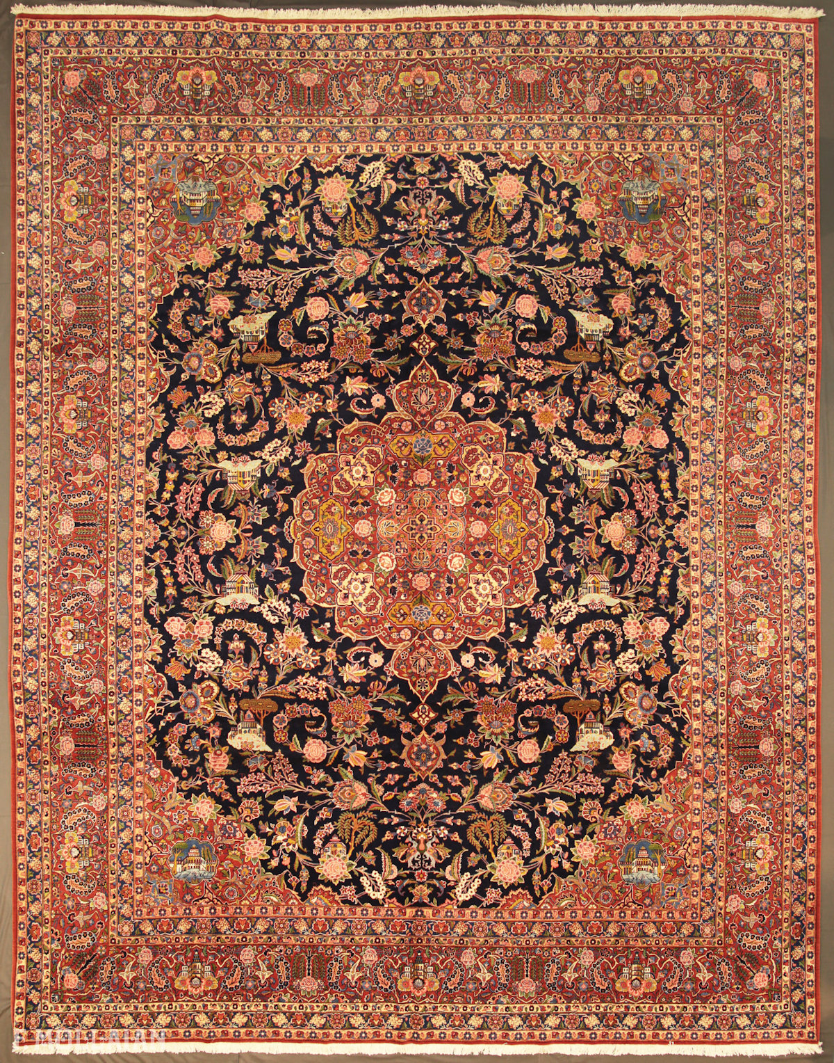 Antique Persian Kashan Dabir Carpet n°:31632772