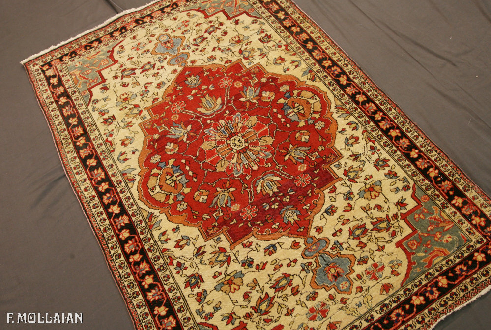 A Rare Antique Persian Kashan Mohtasham Rug n°:42579629