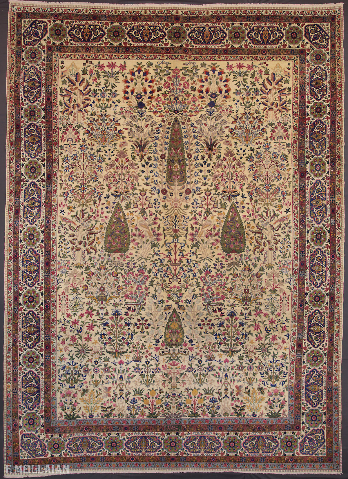 Tapis Persan Antique Kerman « MILANI » n°:56130674