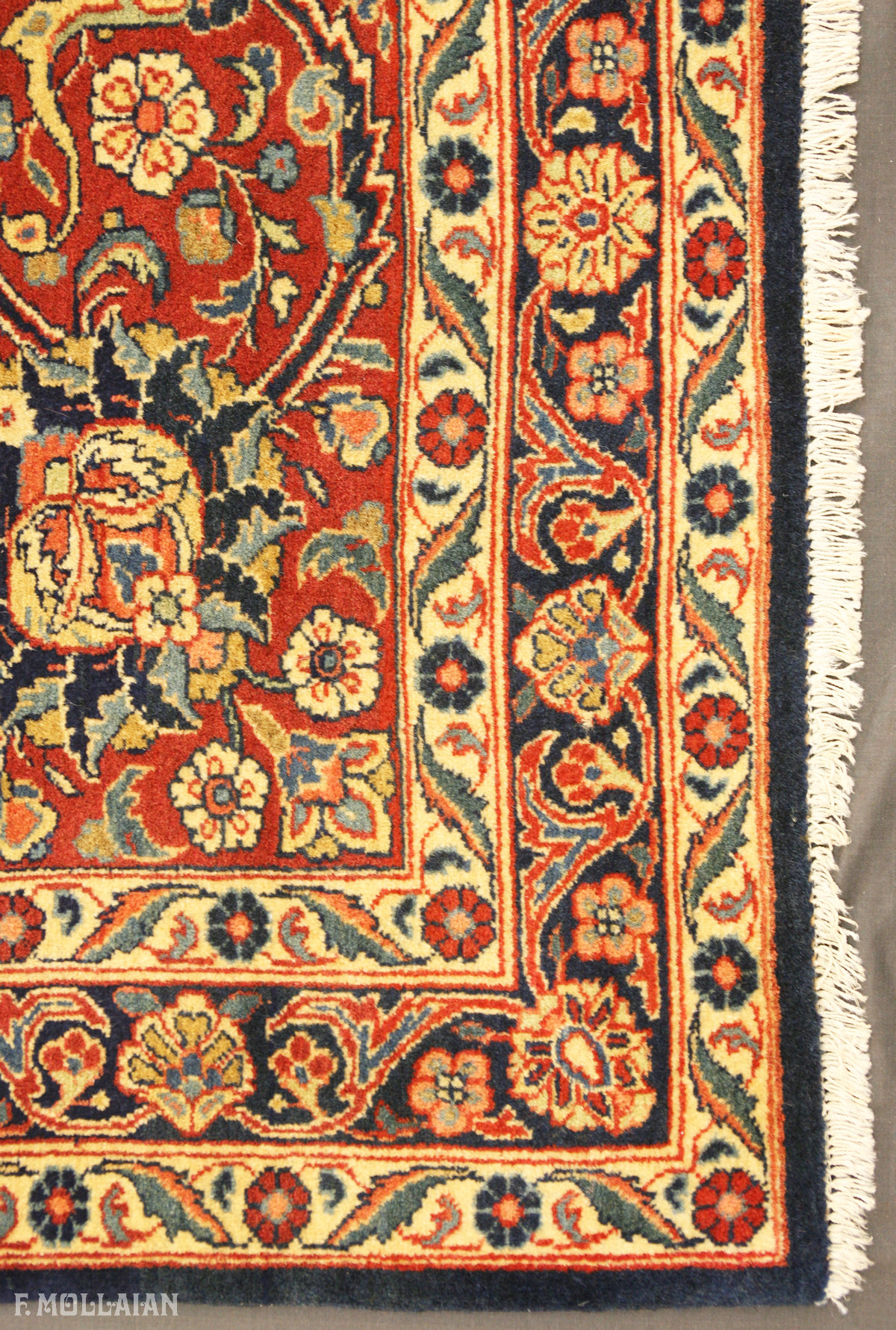 Tappeto Grande Persiano Antico Kashan Dabir n°:56920912