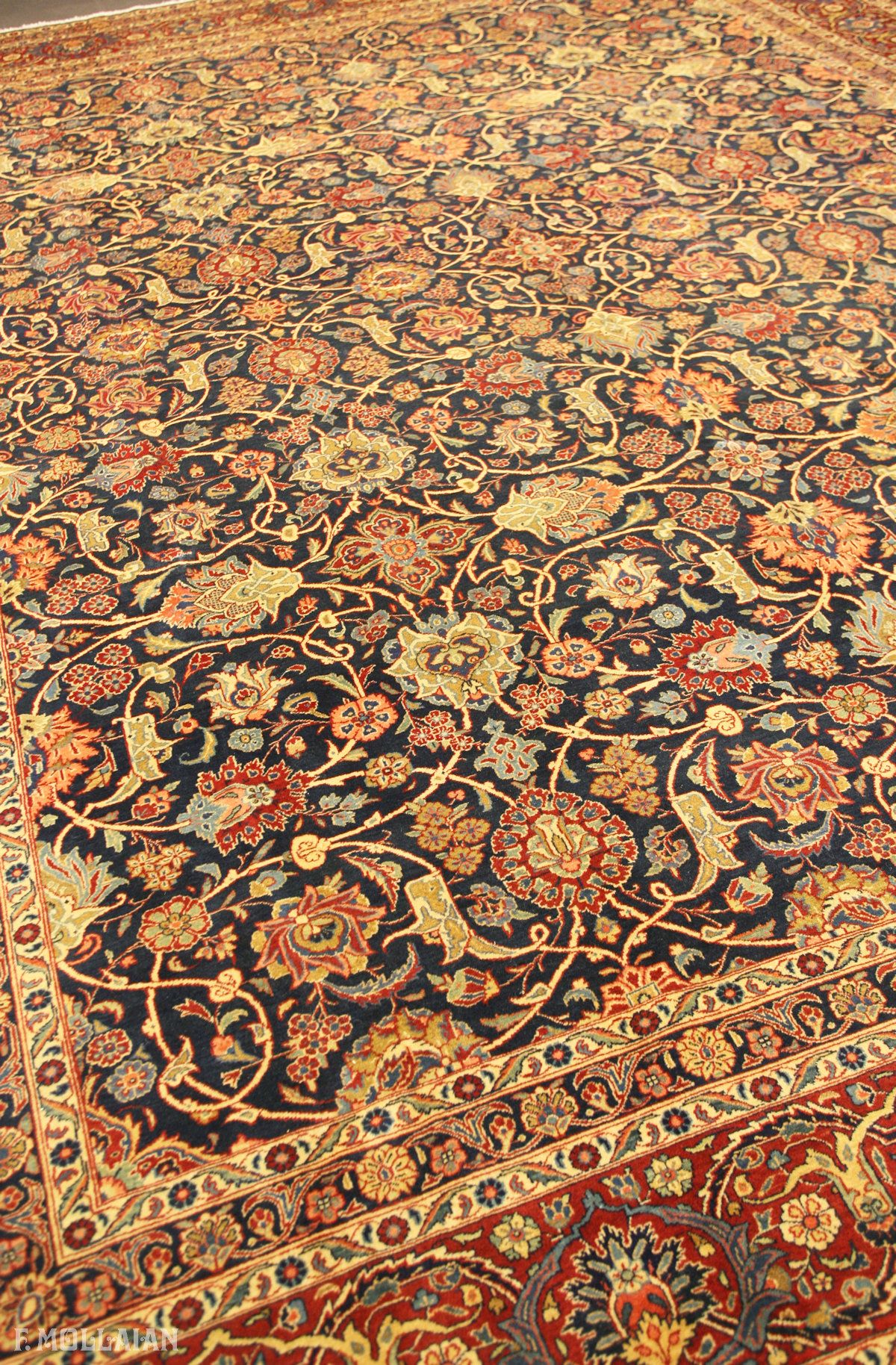 Antique Persian Kashan Dabir Carpet n°:56920912