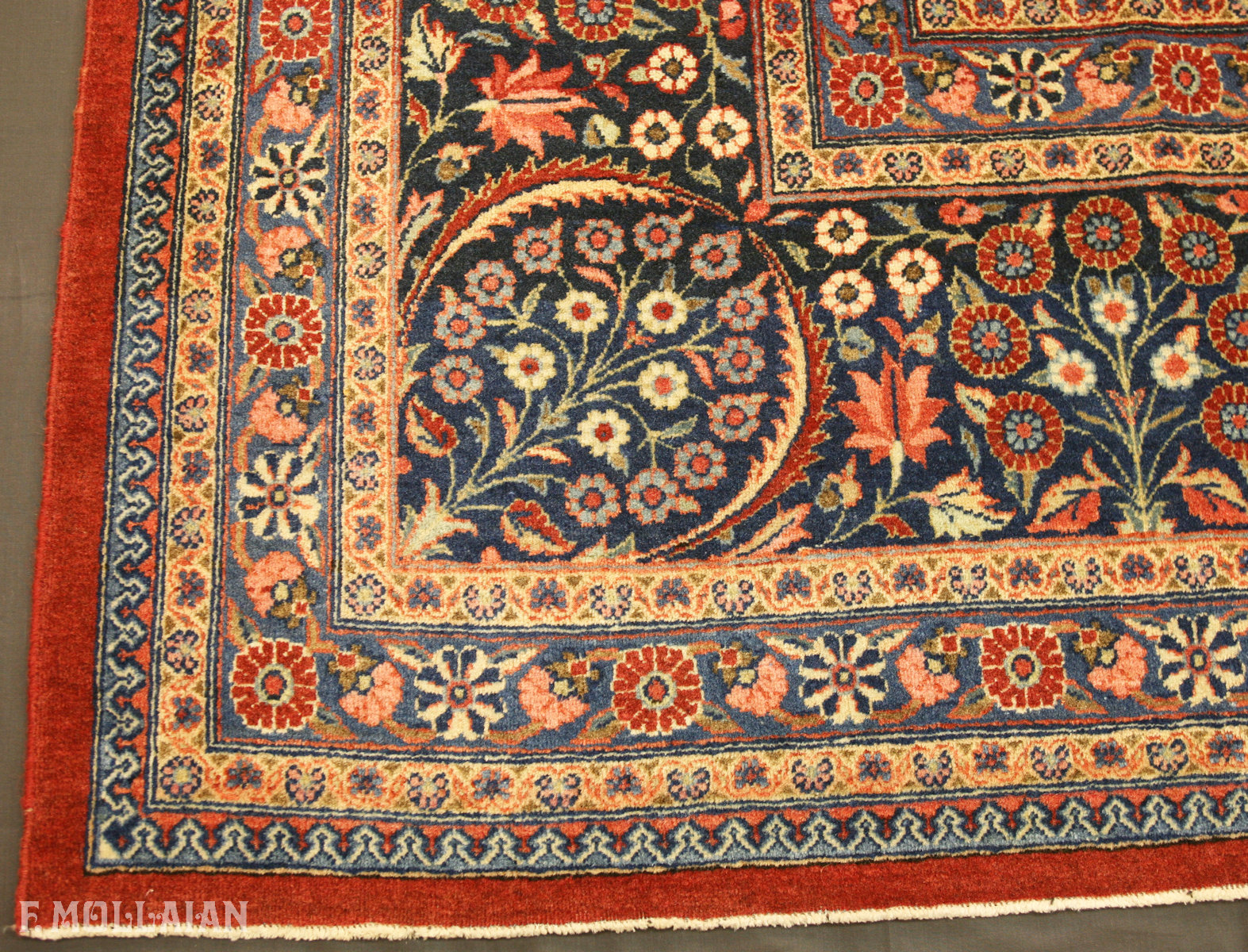 Tapis Persan Antique Kashan Dabir n°:70938871