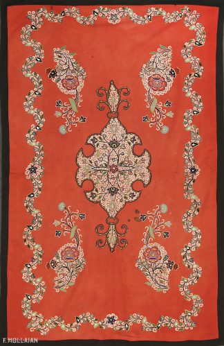 Têxtil Persa Semi-Antigo Rashti-Duzi n°:71043241