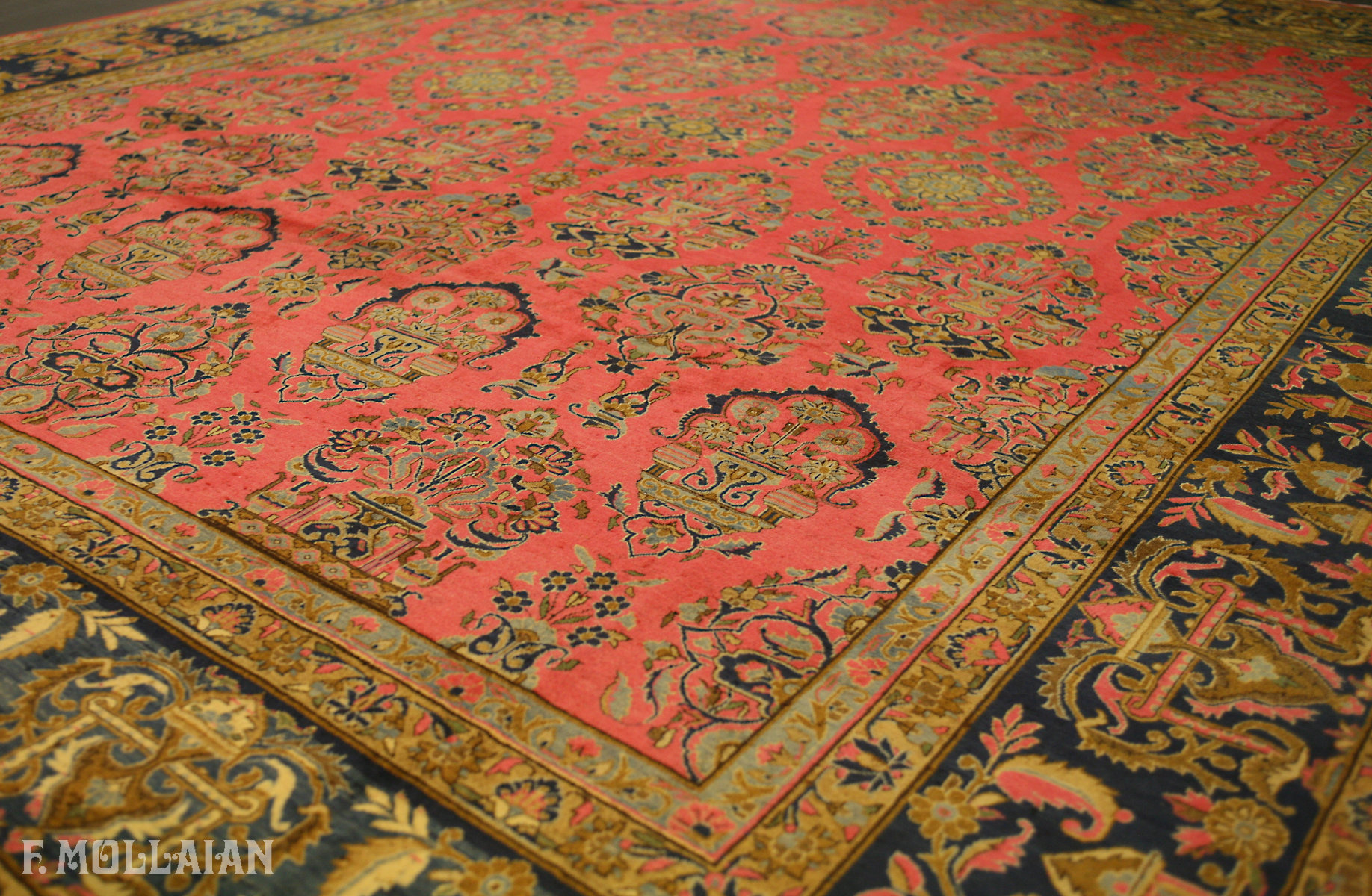 Antique Persian Kashan Kurk Carpet n°:71494298