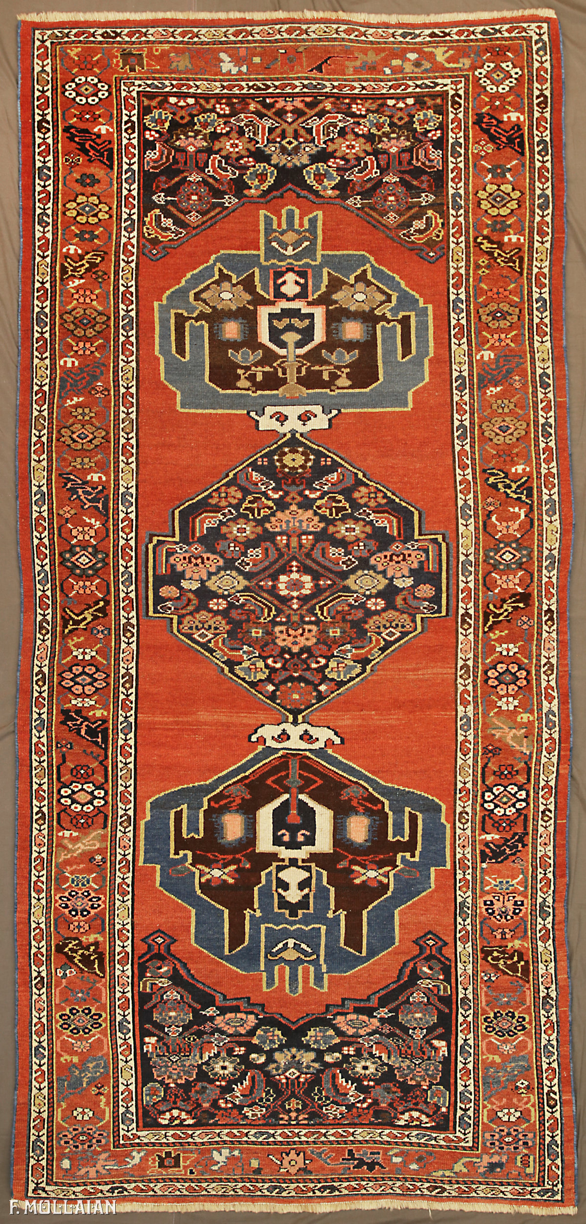 Antique Persian Bijar (Bidjar) Runner Rug n°:73329766
