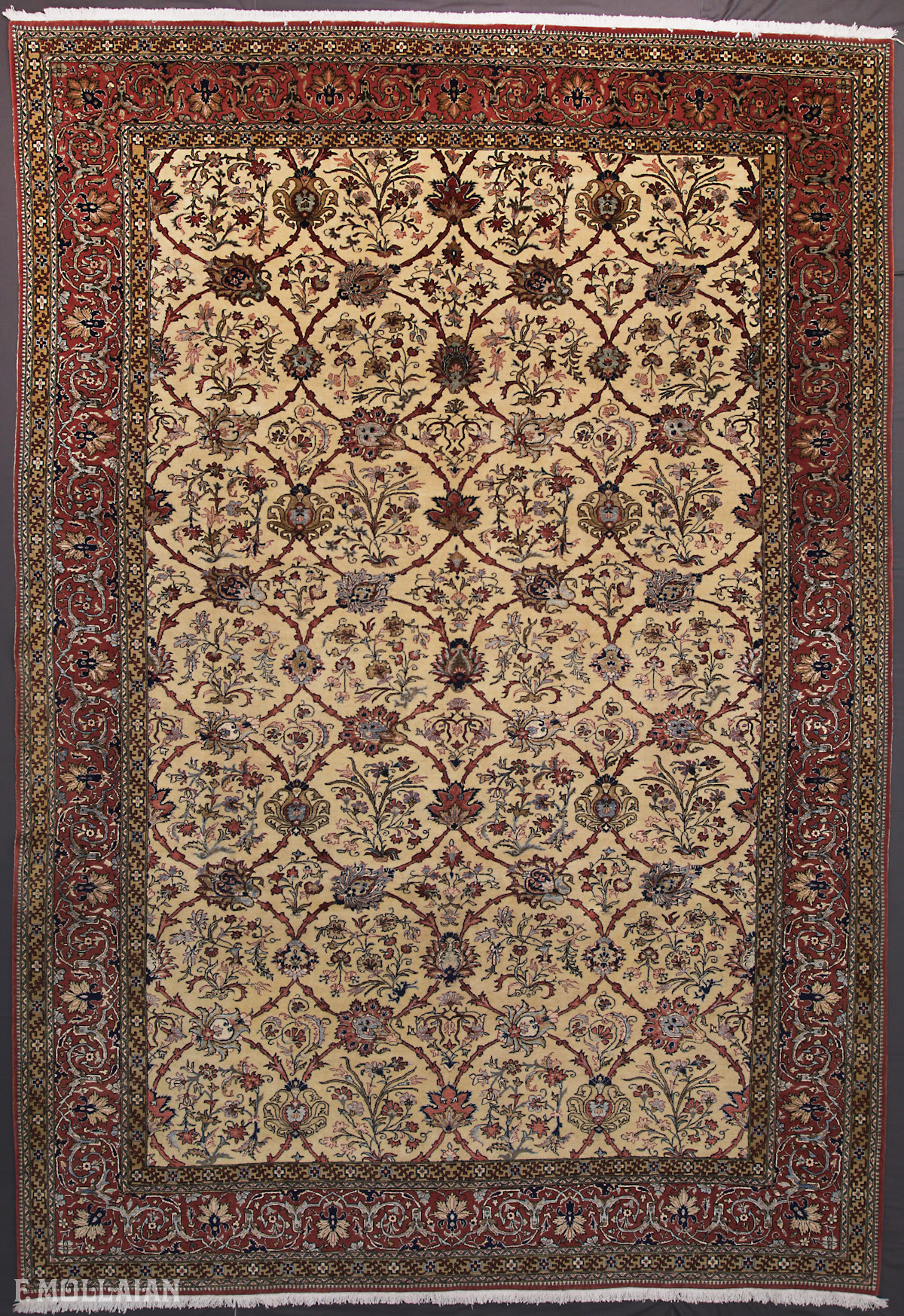 Teppich Persischer Semi-Antiker Tehran Wolle/Seide n°:73710173