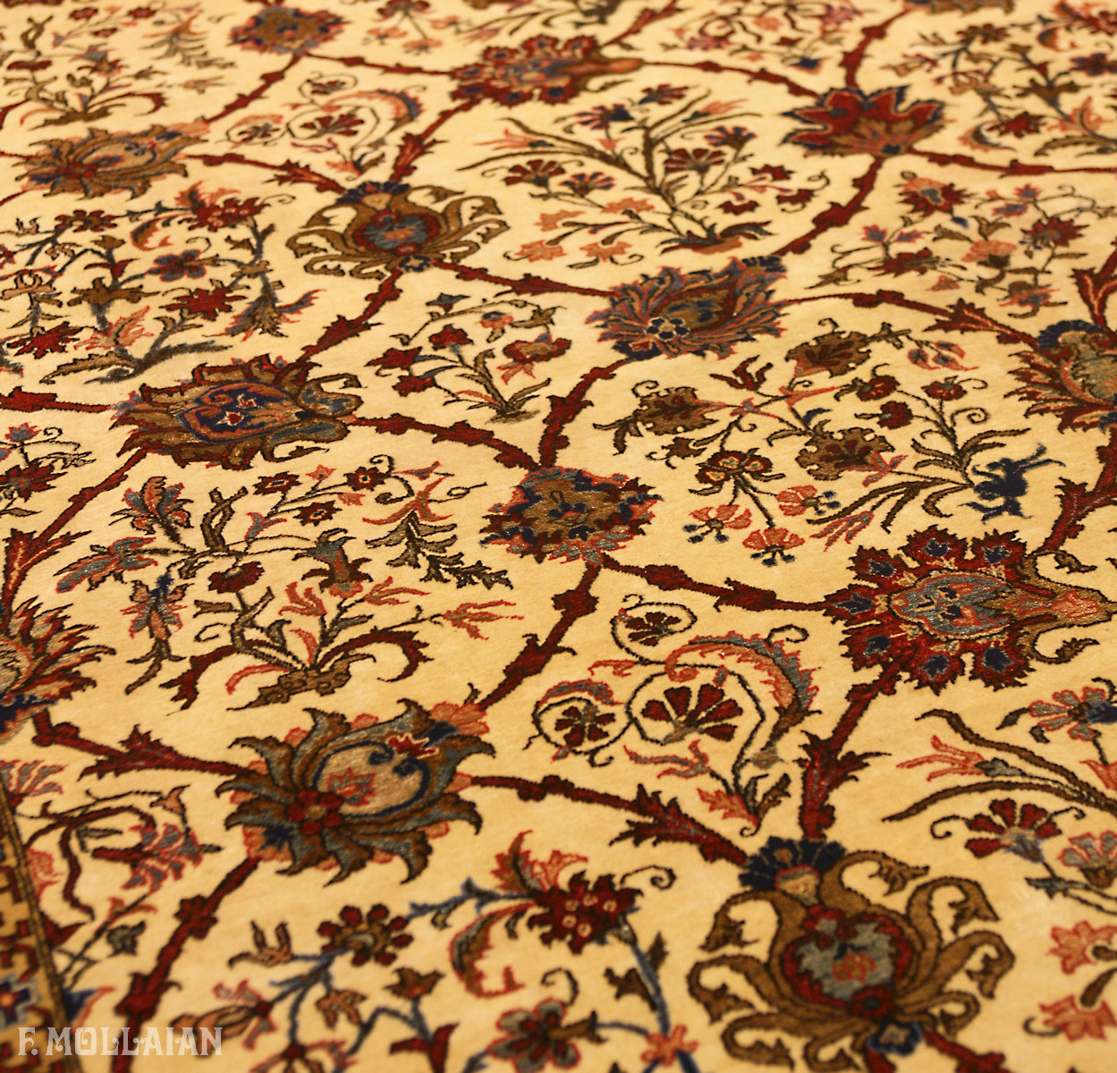 Teppich Persischer Semi-Antiker Tehran Wolle/Seide n°:73710173