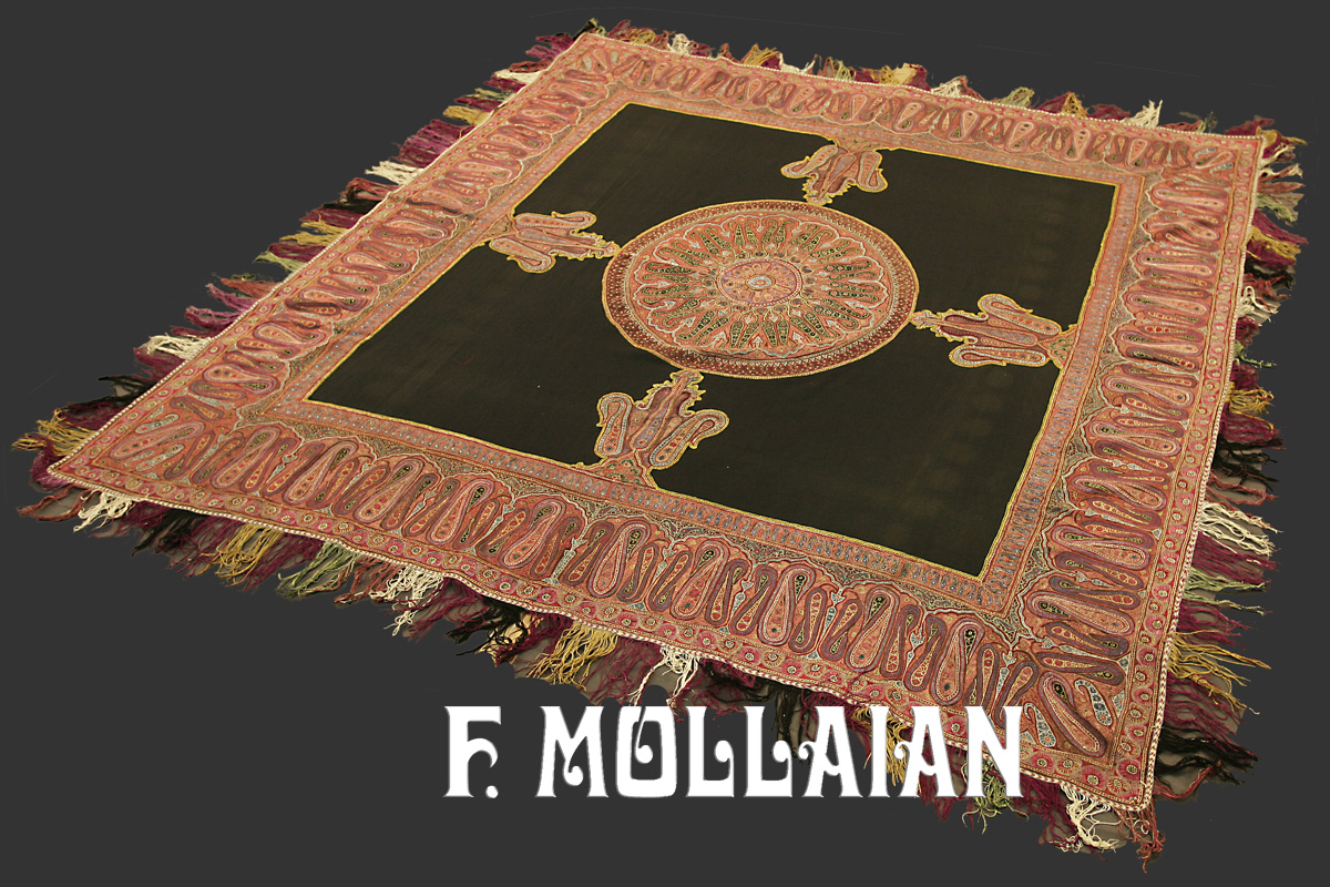 Square Antique Indian Kashmir Textile n°:45662394