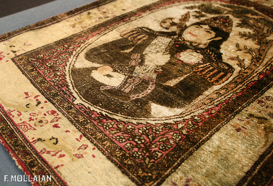 Teppich Persischer Antiker Kashan Mohtasham Seide n°:42377755