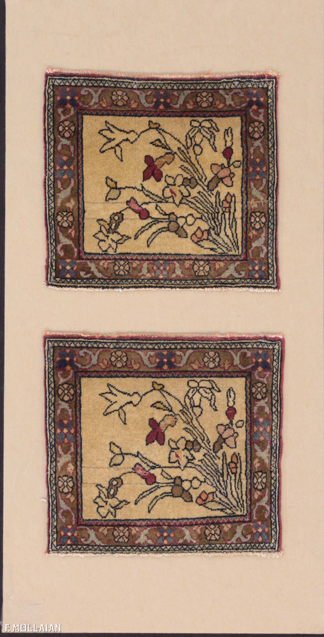 Tappeto Persiano Antico Coppia di Isfahan n°:53886814-80129240