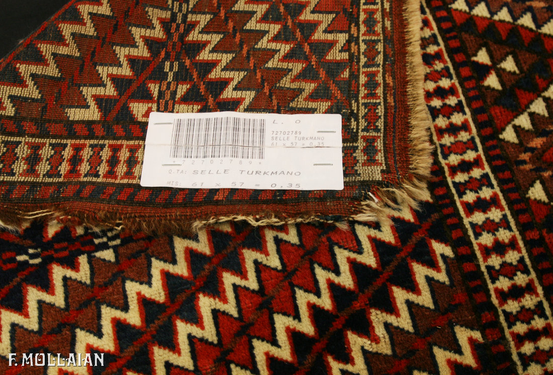 Antique Turkmen Selle Rug n°:72702789