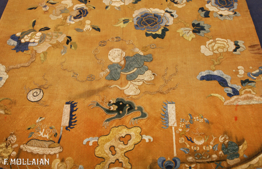Têxtil Chinês Antigo Seda n°:80382994