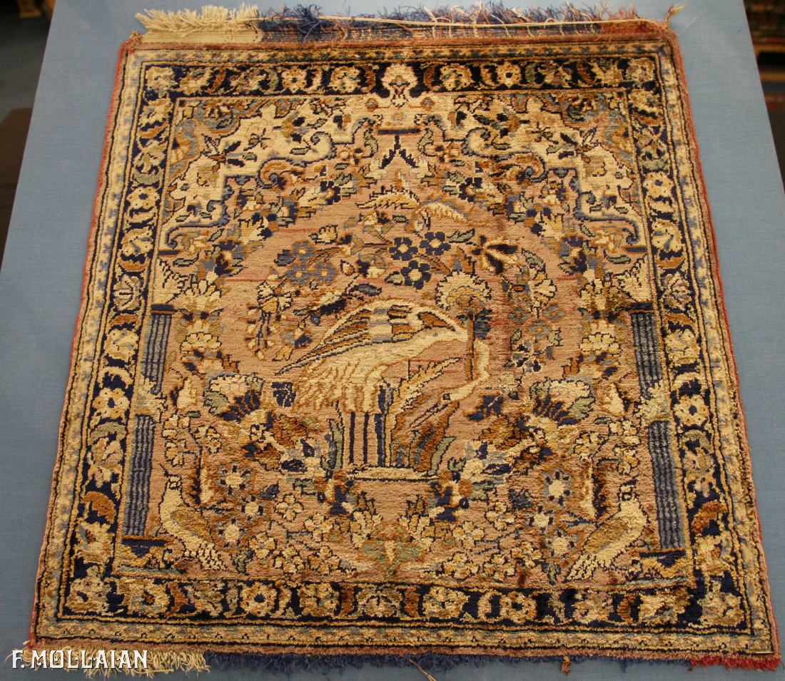 Antique Persian Kashan Silk Rug n°:89425723