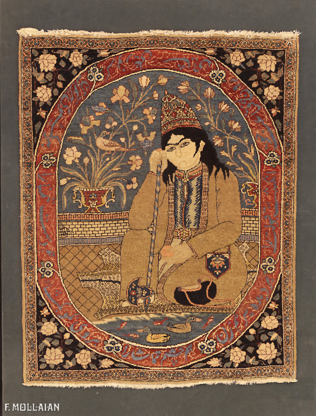 Teppich Persischer Antiker Kashan Mohtasham n°:98085310