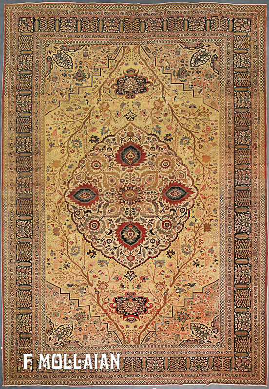 Tapis Persan Antique Tabriz Hadji djalili n°:66220834