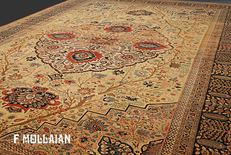 A Larg Antique Persian Tabriz Hadji Djalili Carpet n°:66220834