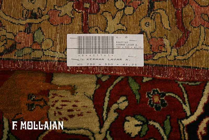 Tapis Persan Antique Kerman Ravar n°:84621163