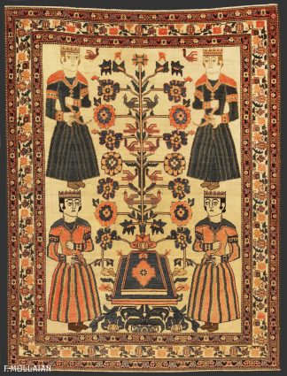 Tappeto Figurativo Persiano Antico Bakhtiari n°:42663400