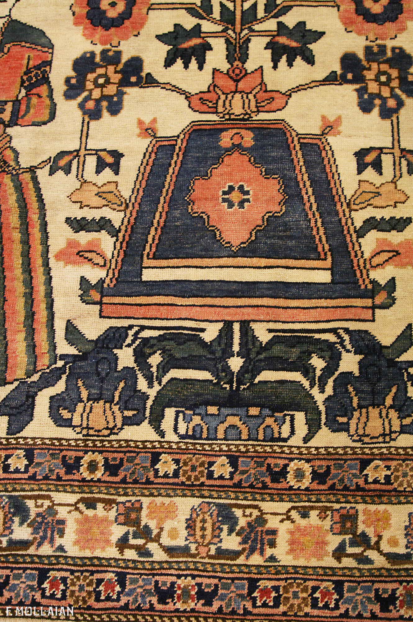 Antique Persian Pictorial Bakhtiari Rug n°:42663400