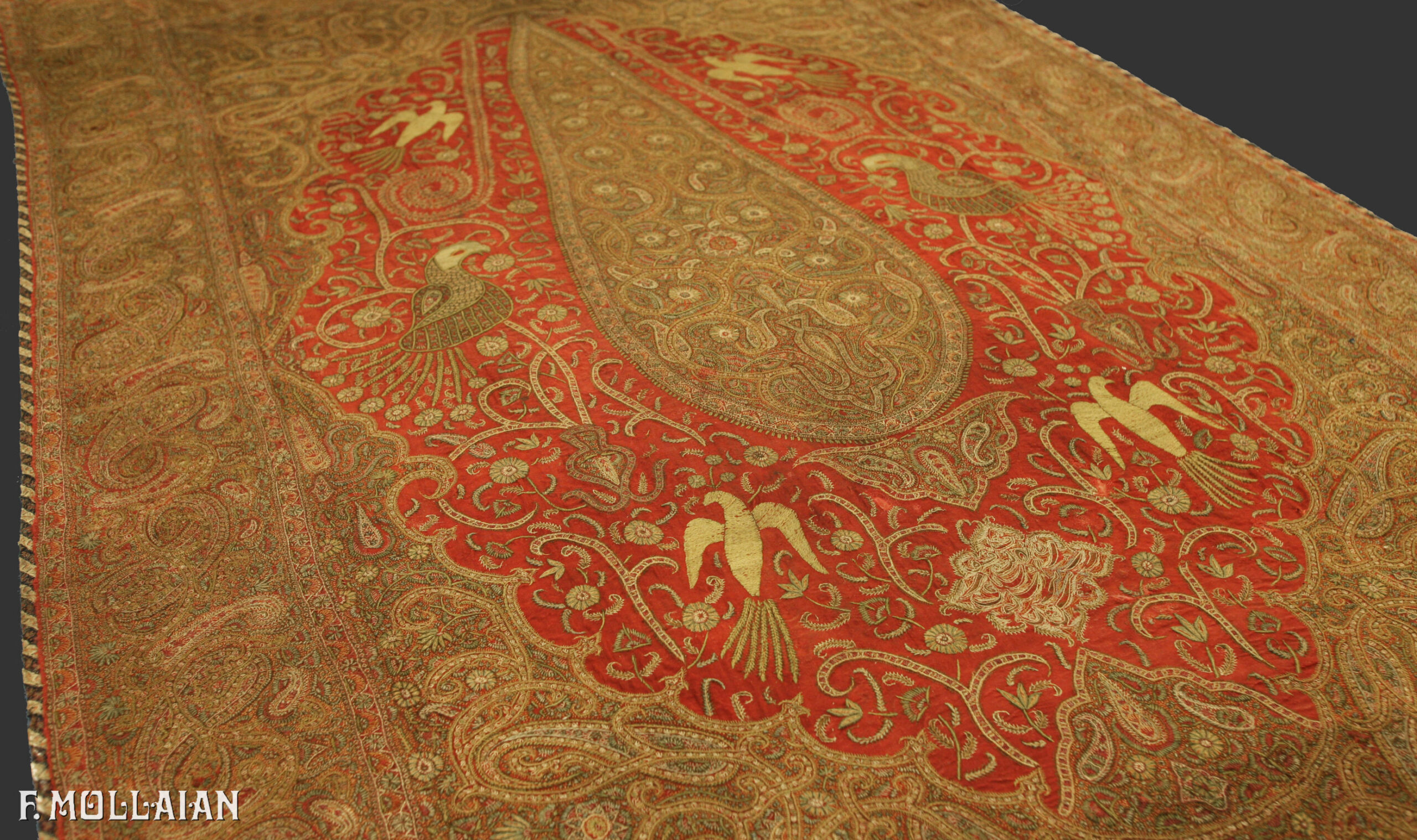 Antique Persian Kerman Textile n°:44416551