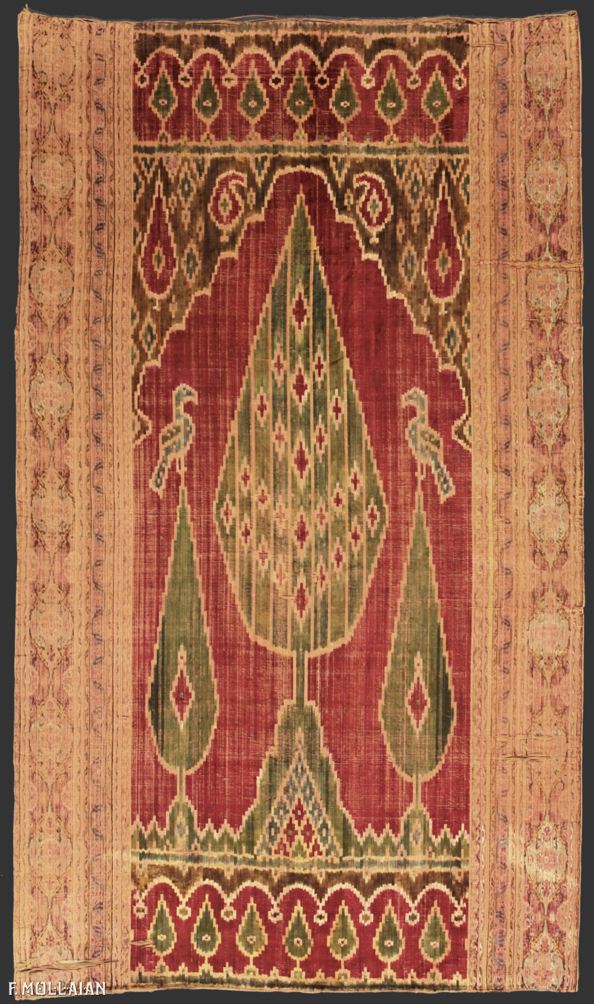 Textile Persan Antique Yazd (Velvet) n°:51323378