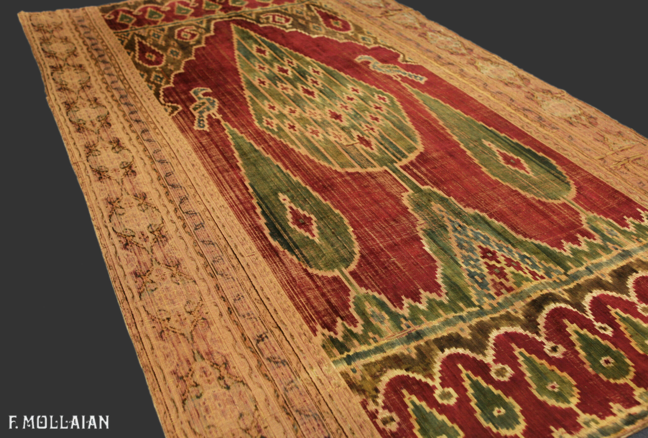 Textil Persischer Antiker Yazd (Velvet) n°:51323378