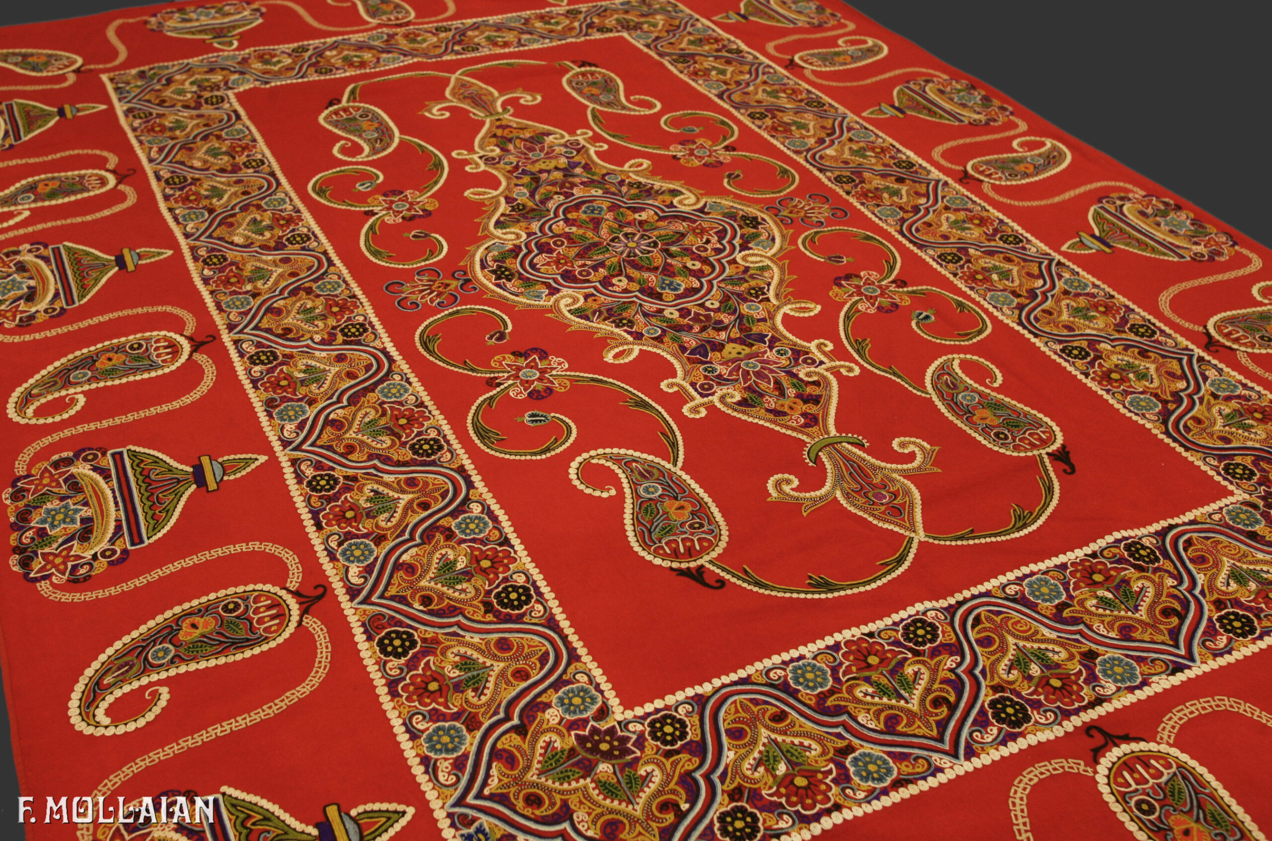 Textil Persischer Antiker Rashti-Duzi n°:52322737