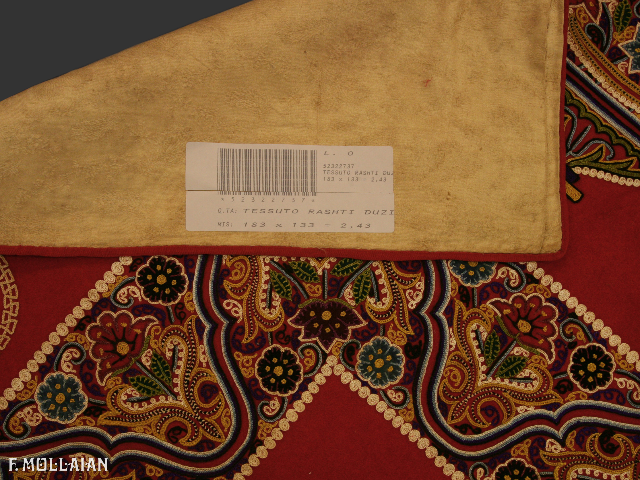 Textil Persischer Antiker Rashti-Duzi n°:52322737