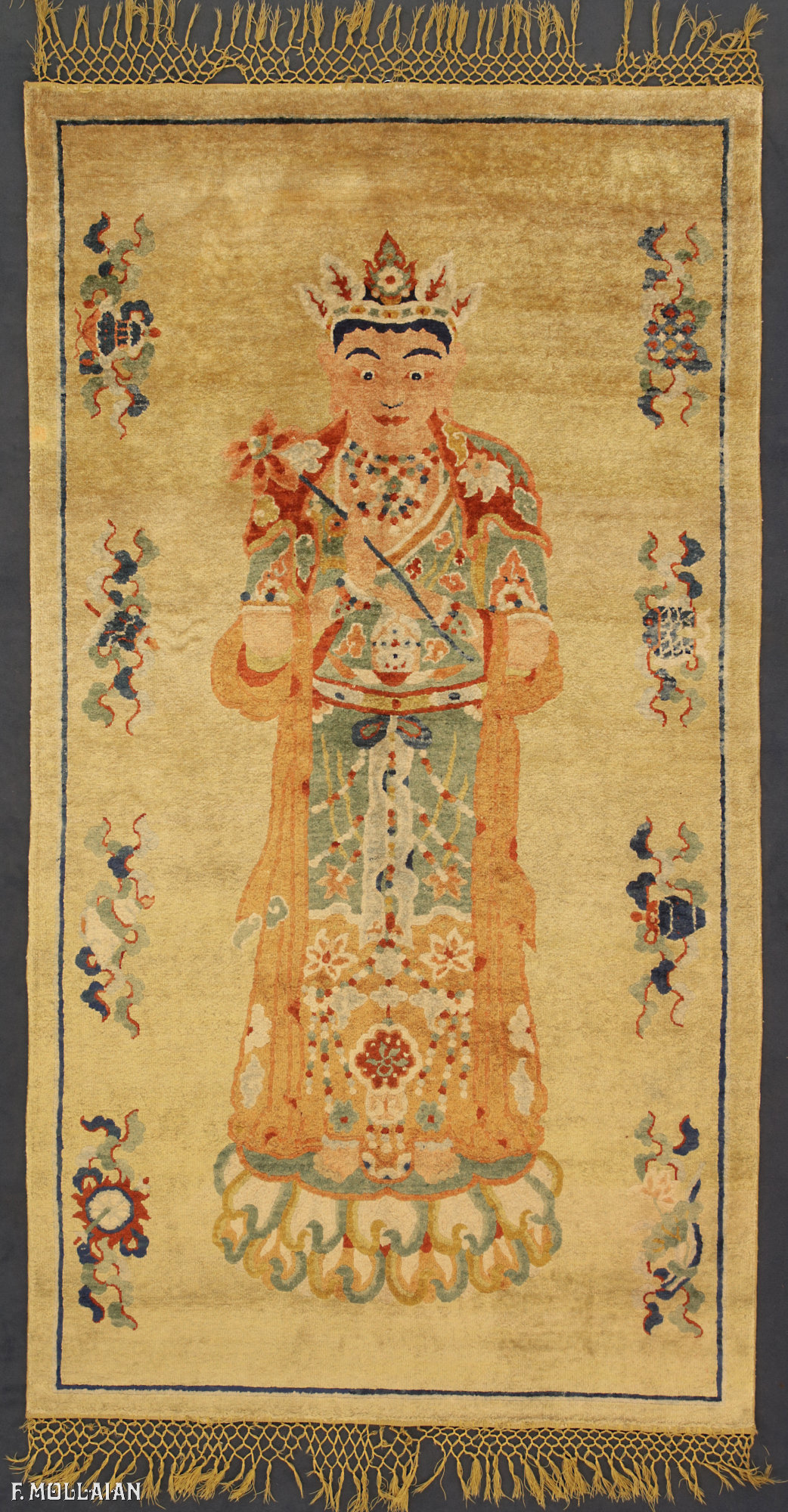 Kilim Chinois Antique Soie n°:53656417