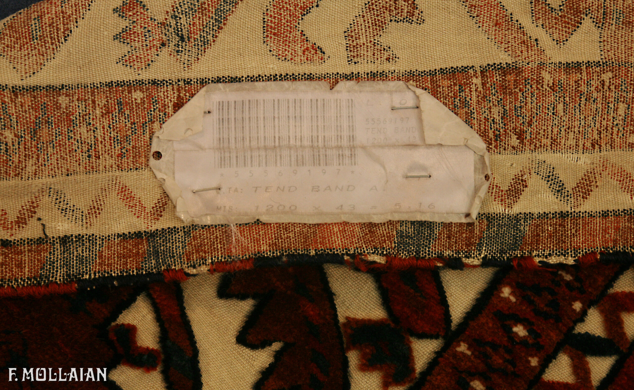 تِند بَند آنتیک ترکمنی کناره دستباف کد:۵۵۵۶۹۱۹۷