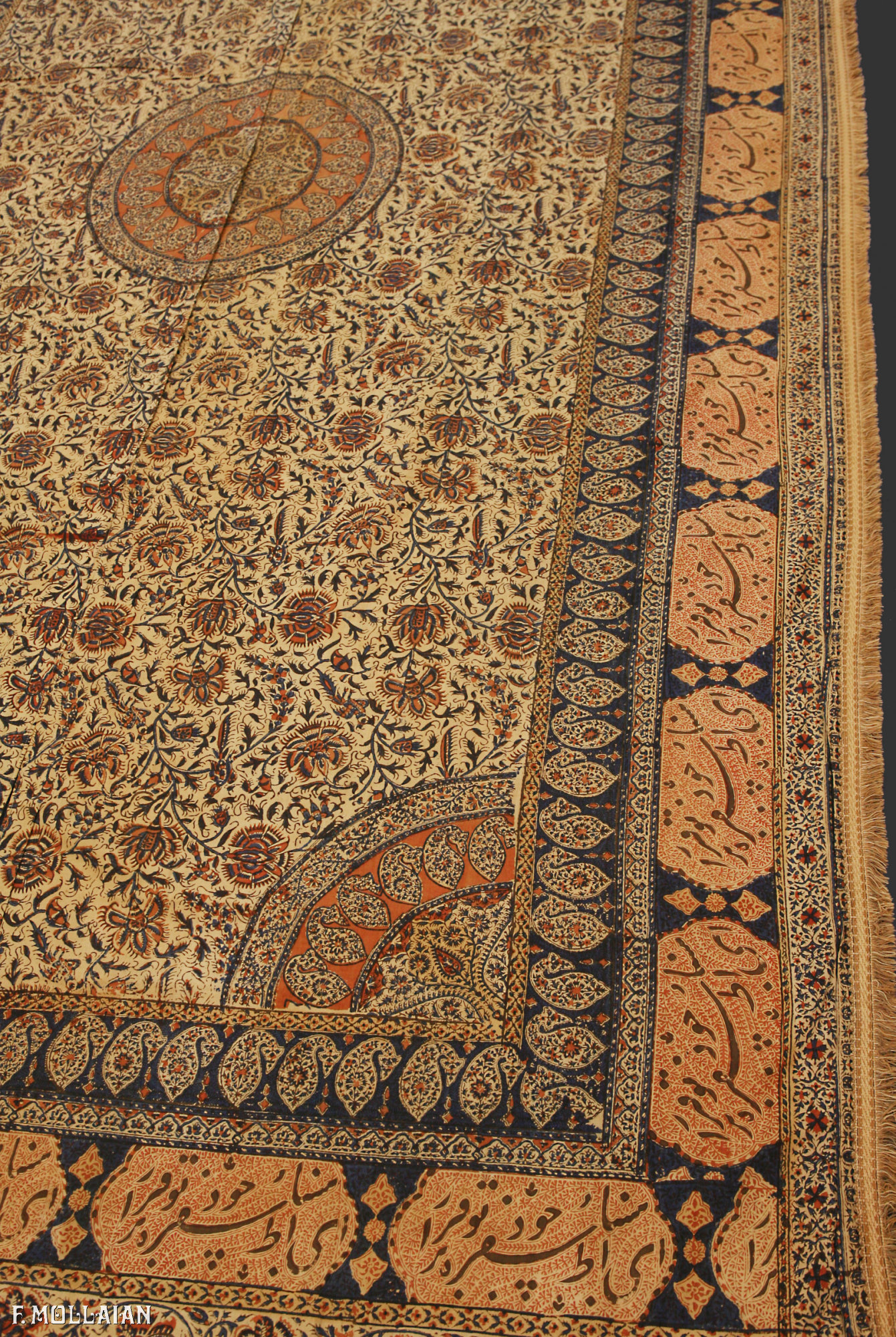 Tessuto Antico Persiano Kalamkari (Qalamkari) n°:66797342