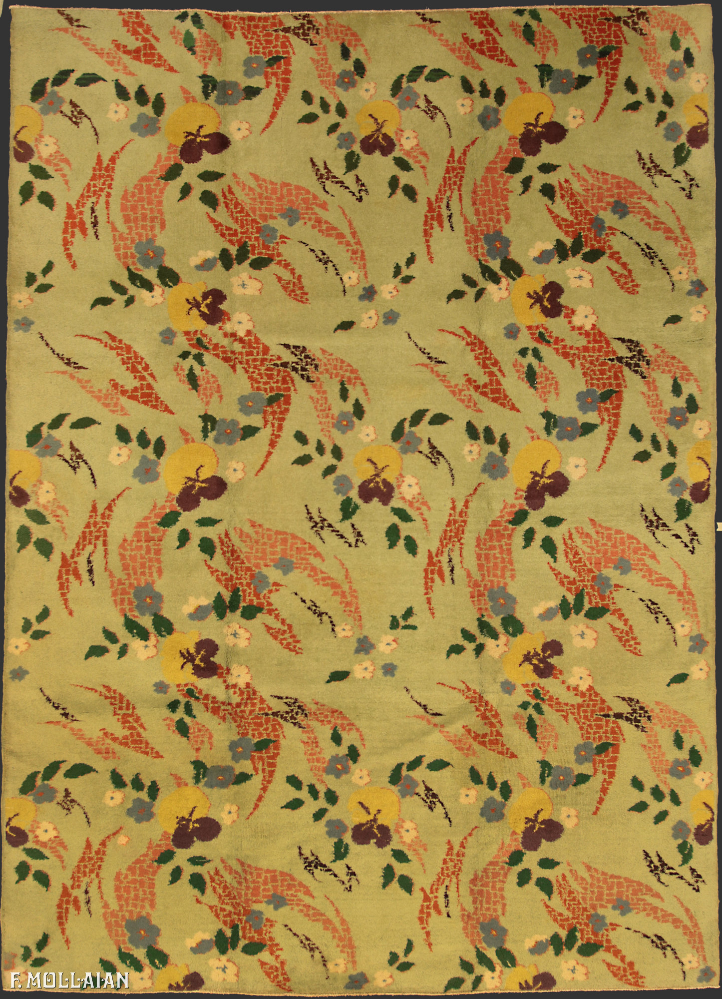 Semi-Antique Turkish Turk Decò Carpet n°:83227675