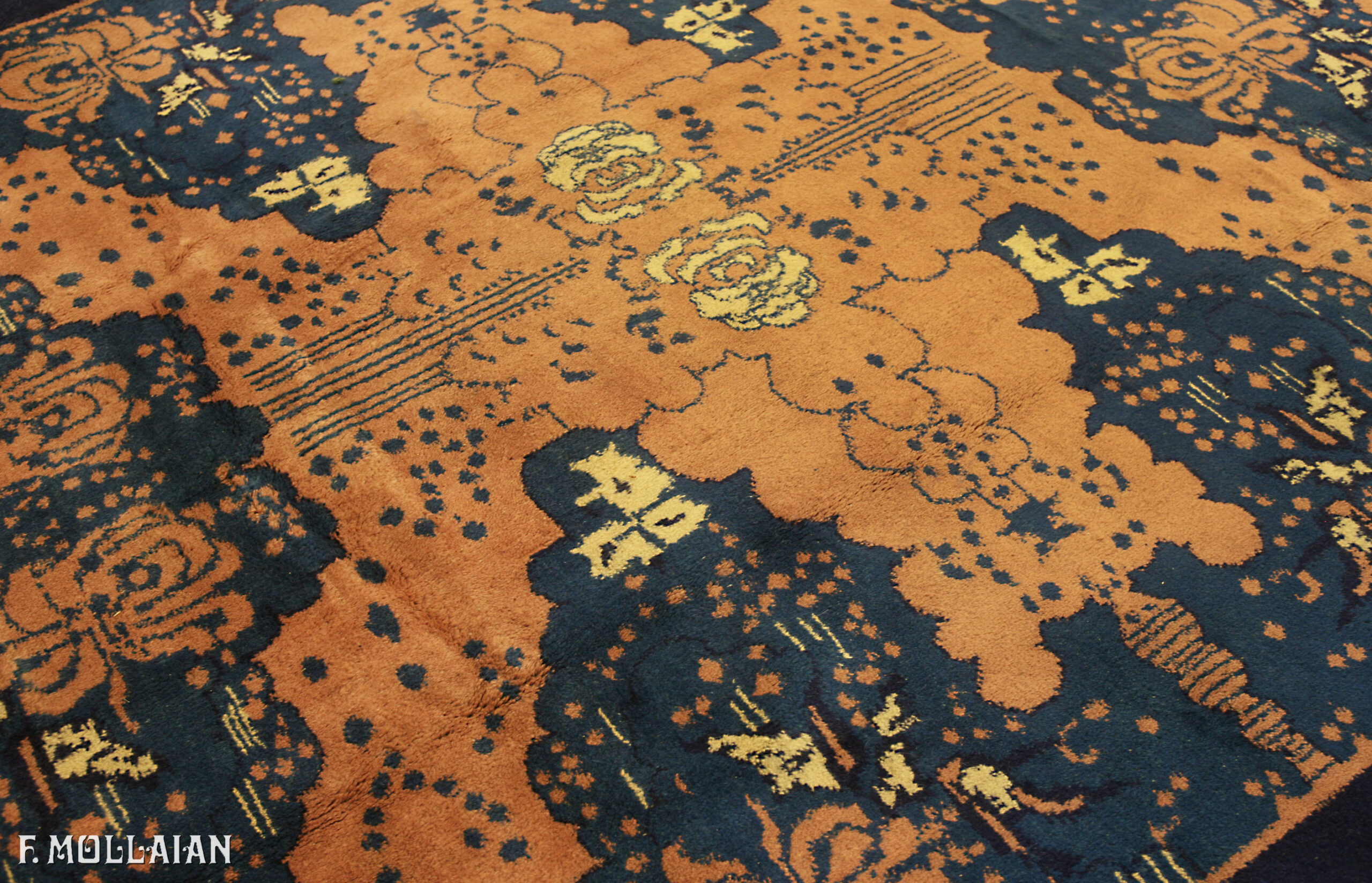 Semi-Antique Turkish Turk Decò Carpet n°:94790184