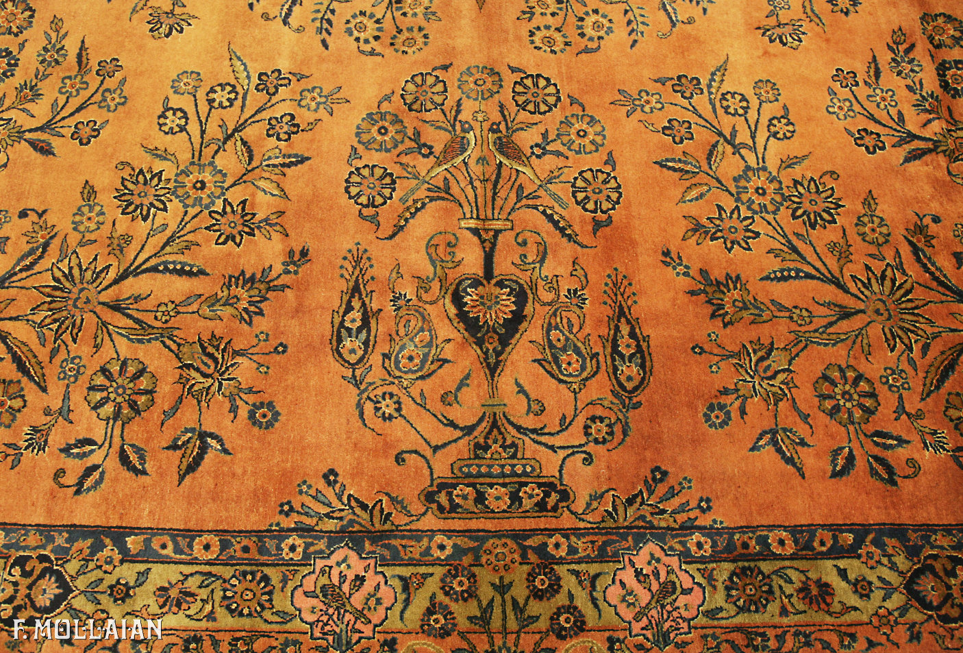 Antique Persian Kashan Manchester Carpet n°:98441969