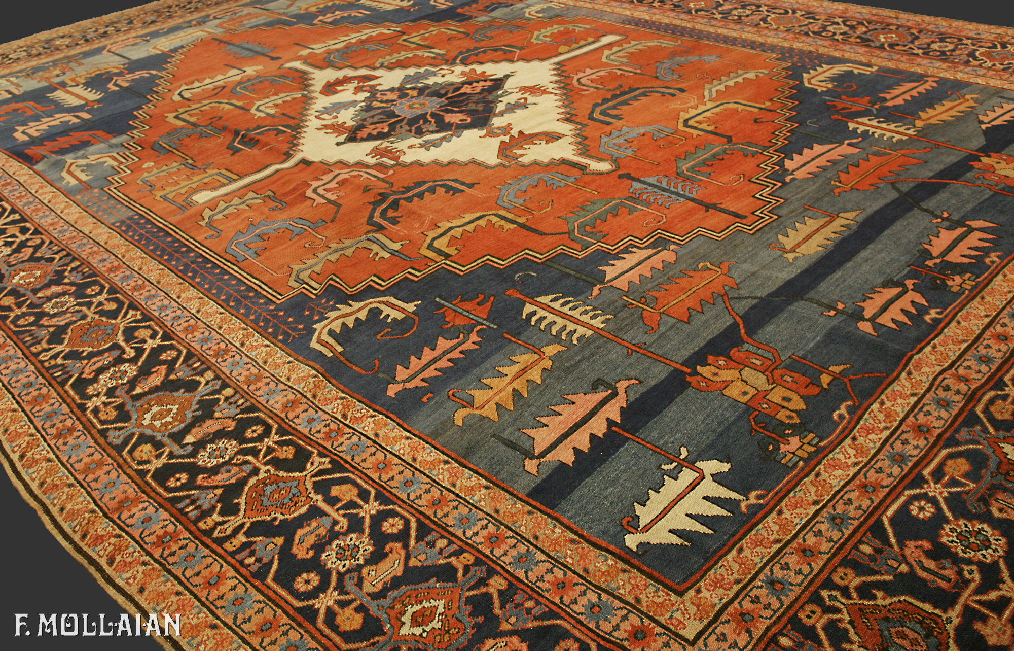 Antique Large Persian Bakshaish Carpet n°:44818093