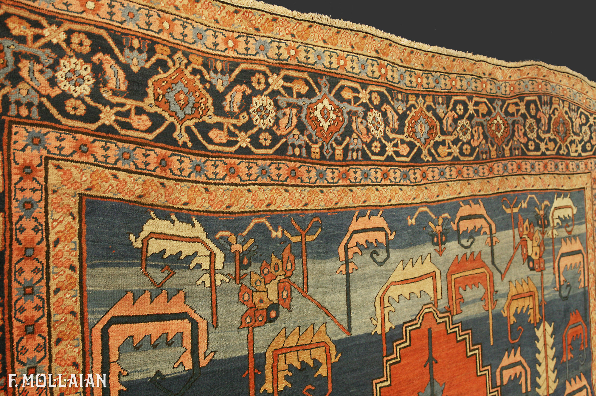 Antique Large Persian Bakshaish Carpet n°:44818093