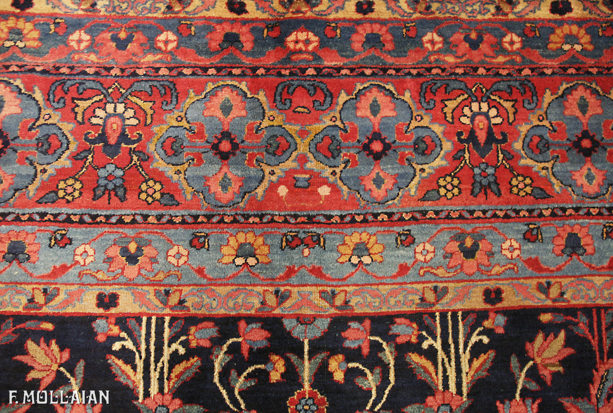 Tapis Persan Antique Yazd n°:71087584