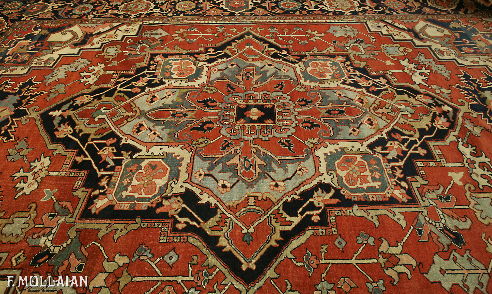 Antique Persian Heriz Serapi Carpet n°:87528817
