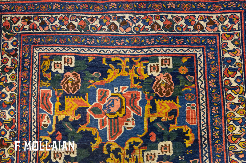 A Long Antique Persian Bidjar Runner Carpet  n°:39486978
