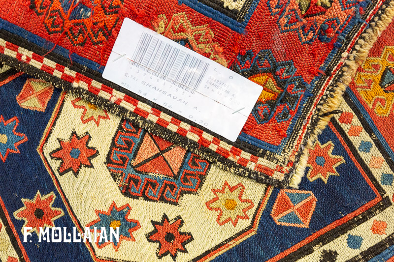گلیم/فرش کوچک ایرانی آنتیک دستباف شاهسون کد:۳۹۴۹۳۷۰۵