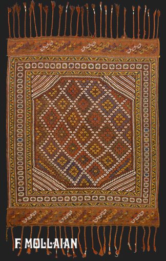 Antico Persiano Afshari Sumak kilim con disegno Tribale n°:49404343
