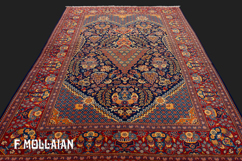 Tappeto Antico Persiano Kashan (Dabir) Floreale n°:48204323
