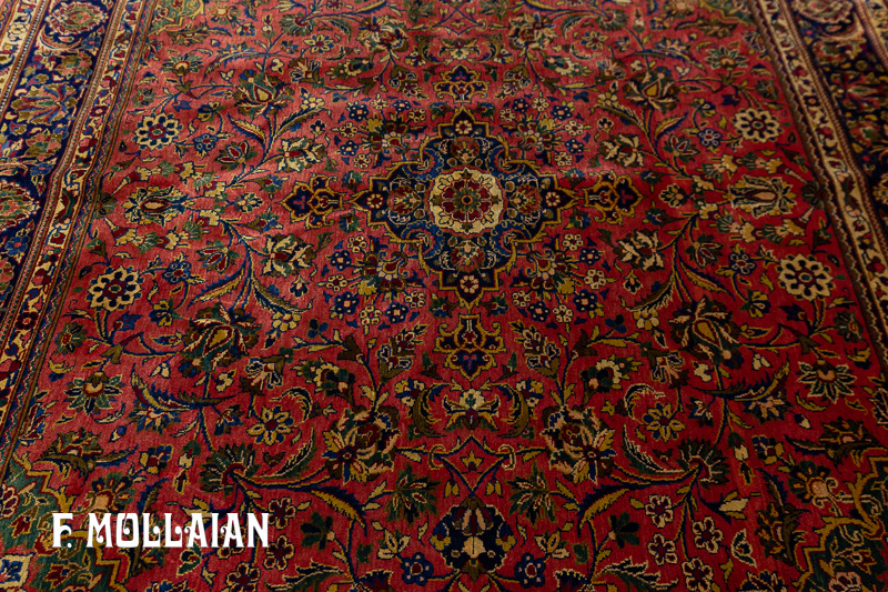 Antique Persian Kashan Silk Rug n°:40582547